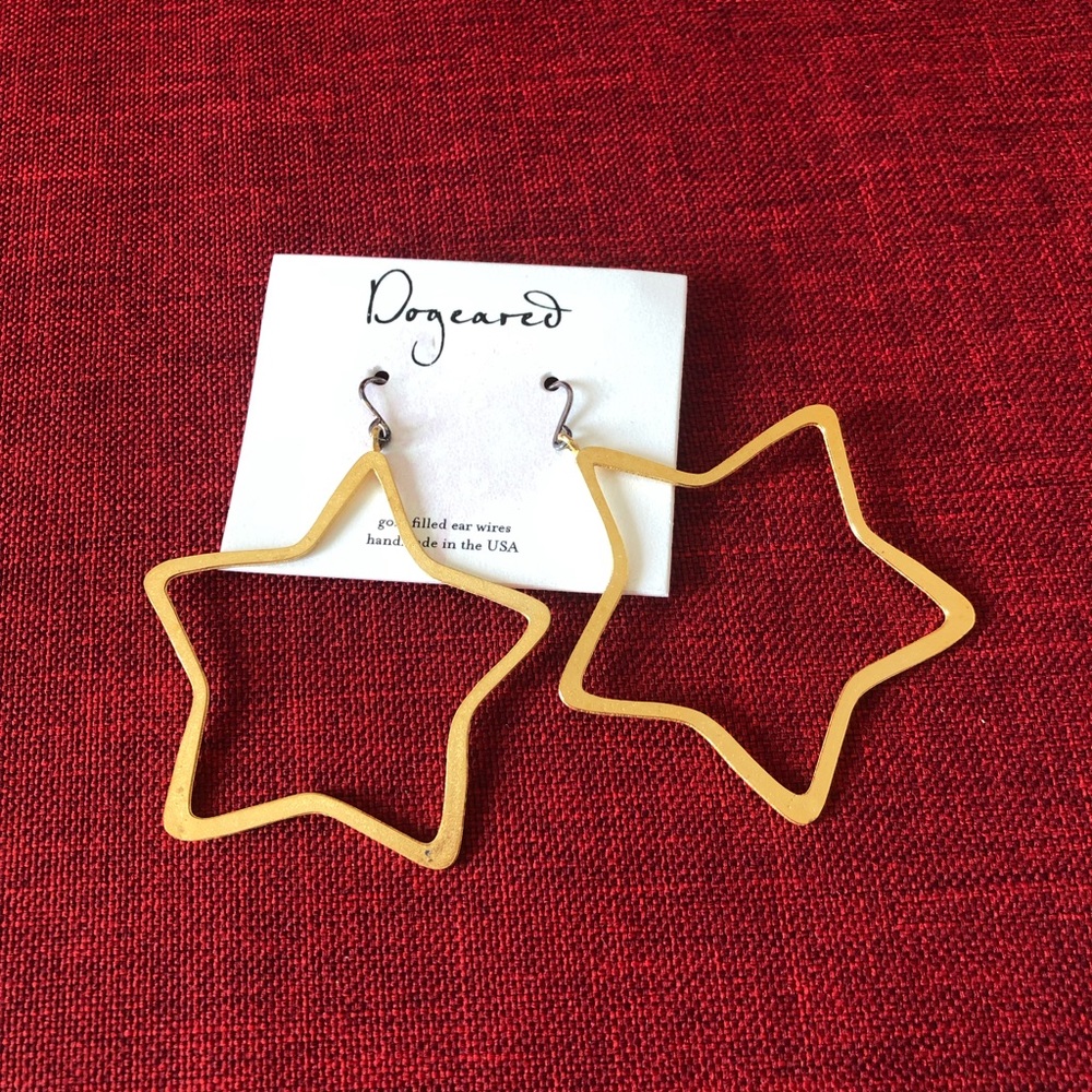COPY - Dogeared gold star earrings, NWT